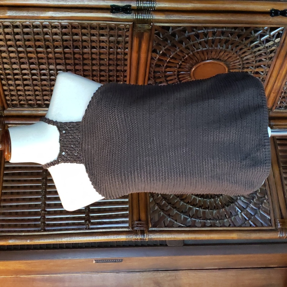 LAUREN / Ralph Lauren - Crochet Halter Top - LG - EUC